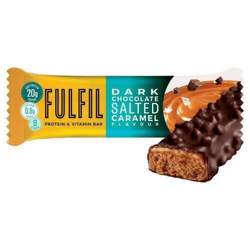 Fulfil Dark Chocolate Salted Caramel Flavour Vitamin & Protein Bar 55g