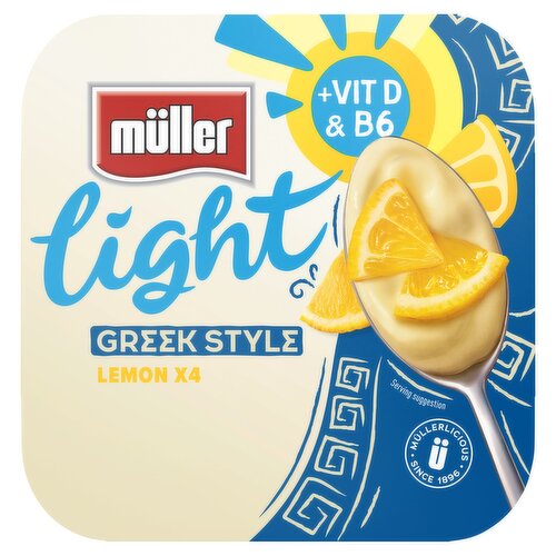 Muller Light Greek Style Lemon Yogurt 4 x 115g