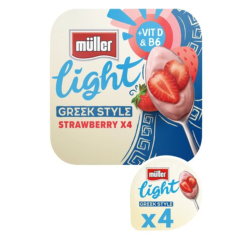 Müller Light Greek Style Strawberry 4 x 115g (460g)