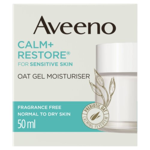 Aveeno Face CALM & RESTORE Oat Gel Face Cream Moisturiser 50ml