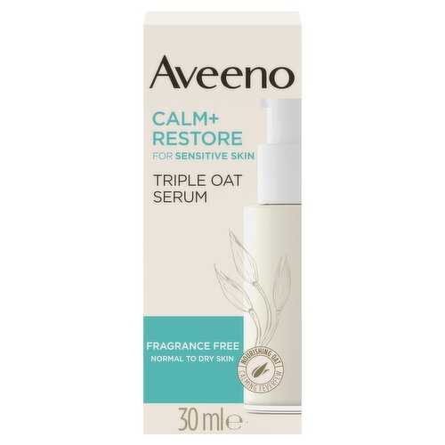 Aveeno Face CALM & RESTORE Oat Serum Face Moisturiser Cream 30ml