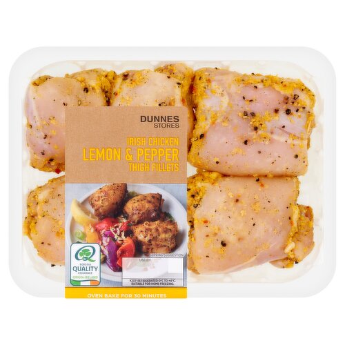 Dunnes Stores Irish Chicken Lemon & Pepper Thigh Fillets 500g