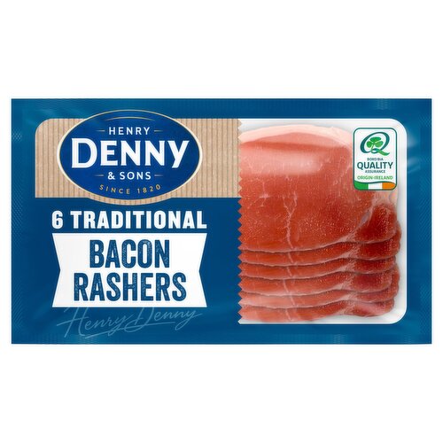 Henry Denny & Sons 6 Traditional Bacon Rashers 180g