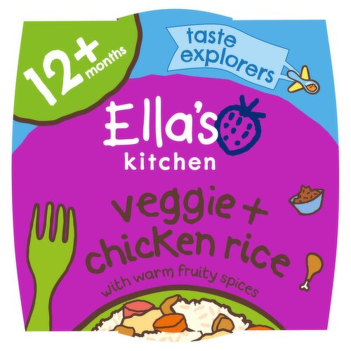 Ella's Kitchen Curry with Peas, Chicken + Rice 12+ Months 200g