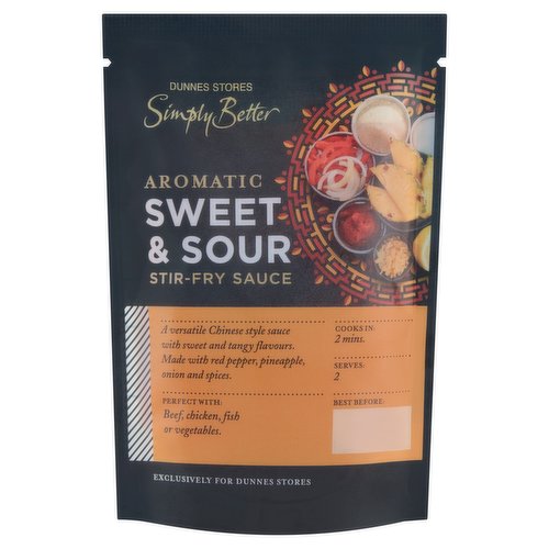 Dunnes Stores Simply Better Aromatic Sweet & Sour Stir-Fry Sauce 120g