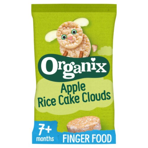 Organix Apple Rice Cake Clouds Organic Baby Snacks 40g 7 months+