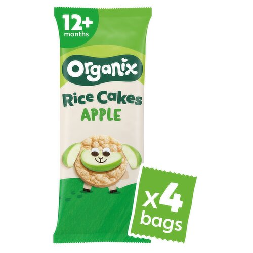 Organix Apple Rice Cake Organic Toddler Snacks Multipack 4x18g 12 months+