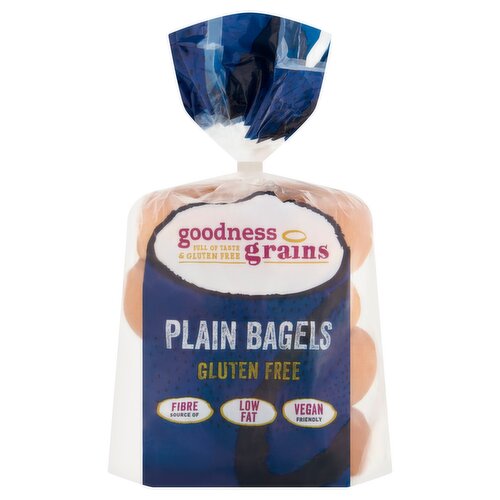 Goodness Grains Plain Bagels Gluten Free 280g