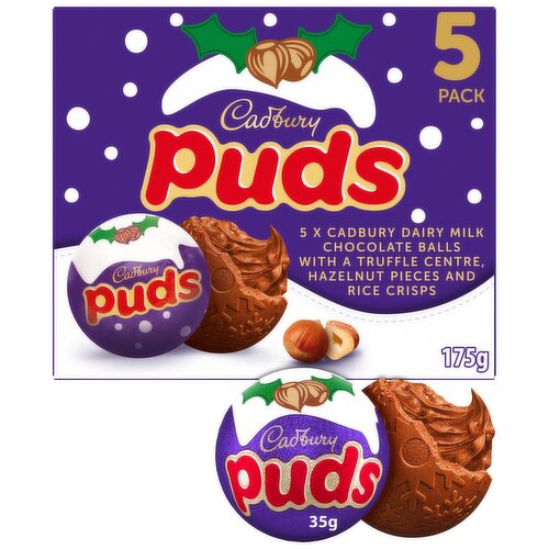 Cadbury Dairy Milk Chocolate Christmas Puds Multipack 175g (5 x 35g)
