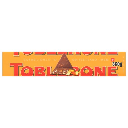 Toblerone honey & almond nougat orange twist chocolate gift block 360 g