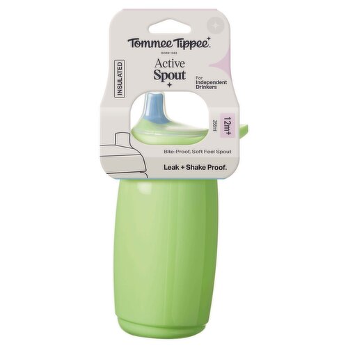Tommee Tippee 1x Insulated Active Spout Cup, 12 Months+, Assorted Colours