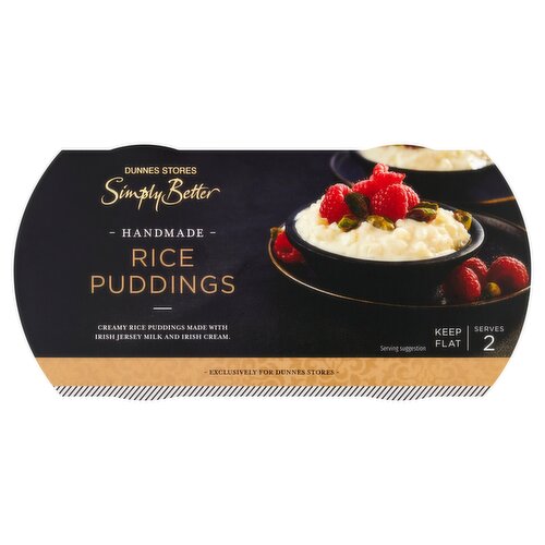 Dunnes Stores Simply Better Handmade Rice Puddings 2 x 150g (300g)