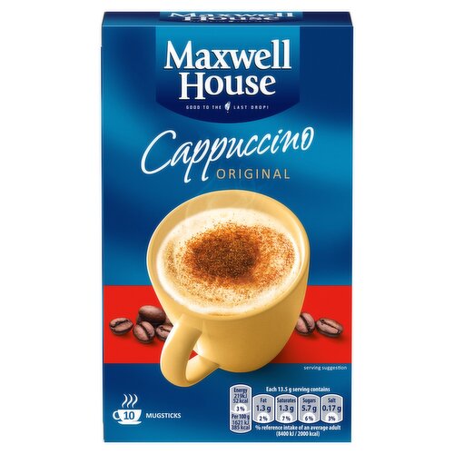 Maxwell House Cappuccino Instant Sachets x10