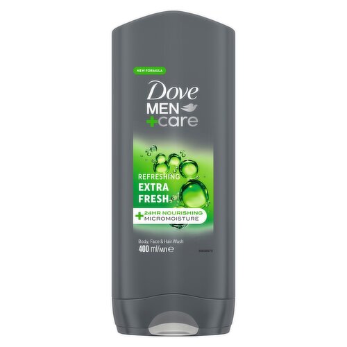 Dove Men+Care Refreshing Extra Fresh 3-in-1 Hair, Face and Body Wash 400 ml