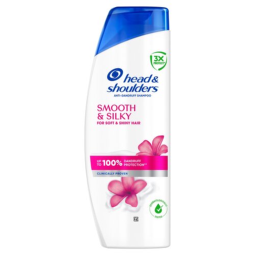 Head & Shoulders Smooth & Silky Anti-Dandruff Shampoo 400ml.Works against Oil and Itch