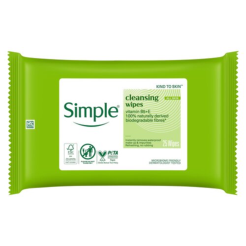 Simple Kind to Skin Cleansing Wipes 25 wipes