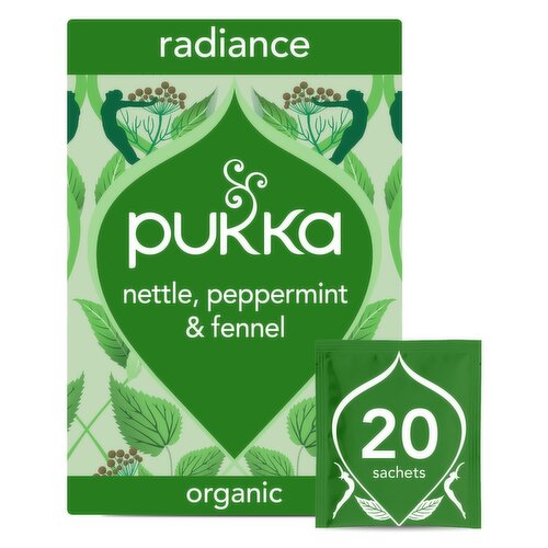 Pukka Organic Radiance Tea 20 Home Compostable Herbal Tea Bags