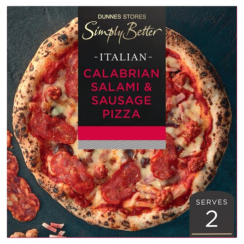 Dunnes Stores Simply Better Italian Calabrian Salami & Sausage Pizza 510g
