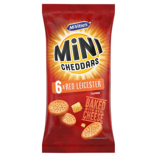 McVitie's Mini Cheddars Red Leicester Flavour 6 x 138g