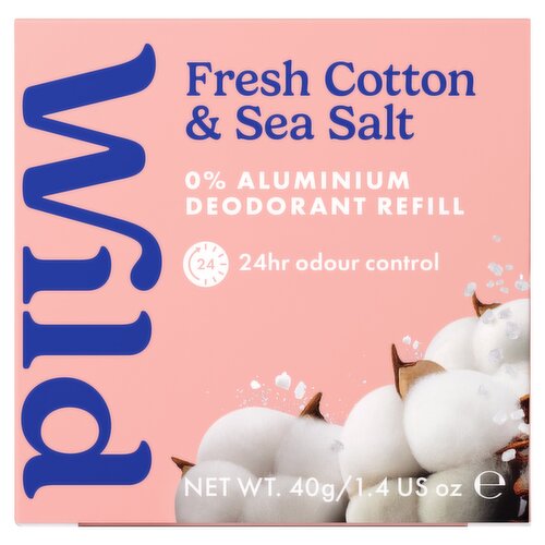 Wild Fresh Cotton & Sea Salt Deodorant Refill 40g