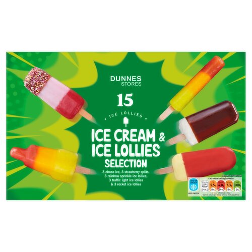 Dunnes Stores 15 Ice Cream & Ice Lollies Selection 677g