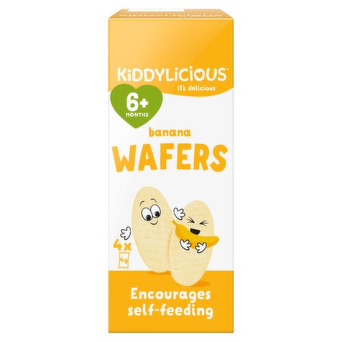 Kiddylicious Banana Wafers 4 x 4g (16g)