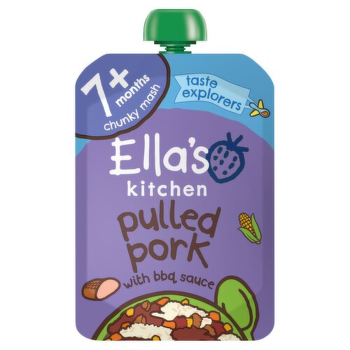 Ella's Kitchen Punchy Pulled Pork with BBQ Sauce 7+ Months 130g