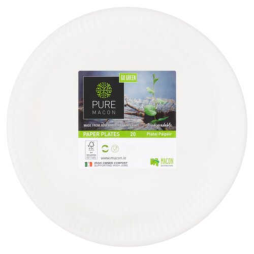Pure Macon 20 Paper Plates