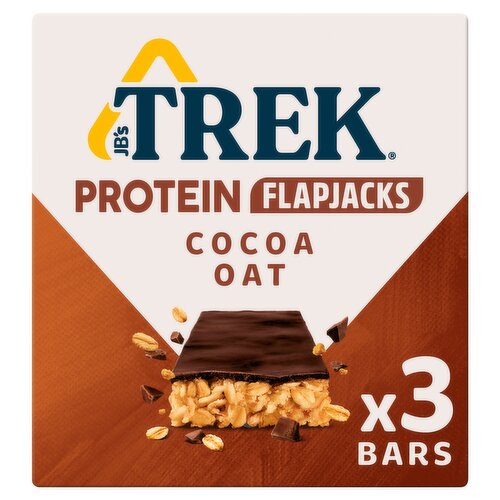 TREK Cocoa Oat Protein Flapjacks 3 x 50g