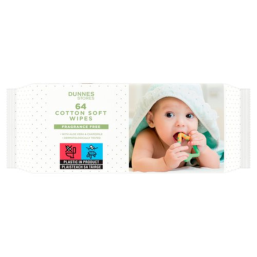 Dunnes Stores 64 Cotton Soft Wipes