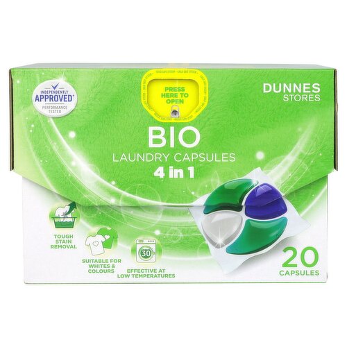 Dunnes Stores 4 in 1 Bio Laundry Capsules 20 x 25.8g (516g)