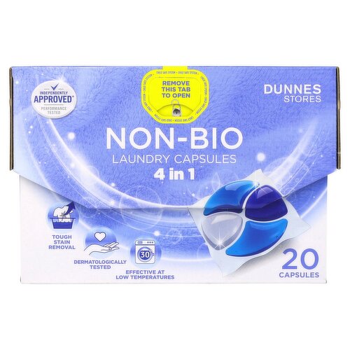Dunnes Stores 4 in 1 Non-Bio Laundry Capsules 20 x 25.8g (516g)