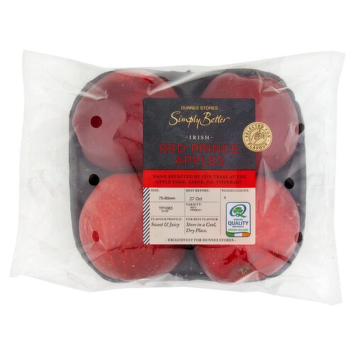 Dunnes Stores Simply Better Irish Red Prince Apples 4pk