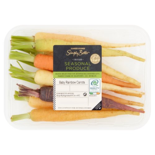 Dunnes Stores Simply Better Irish Seasonal Produce Baby Rainbow Carrots 200g