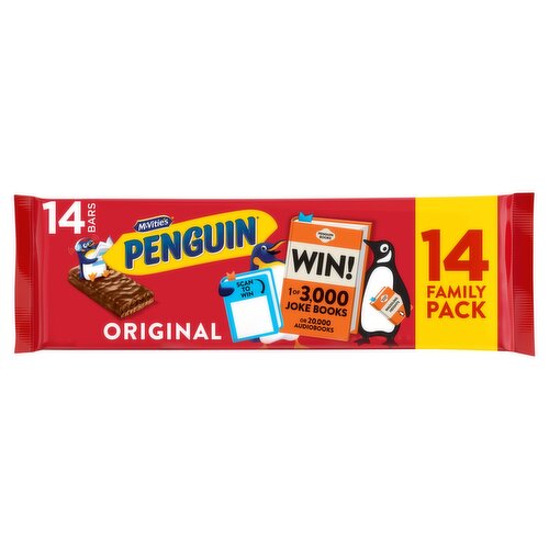 McVitie's Penguin Original Chocolate Flavour Cream Filled Biscuit Bars 14 x 24.6g (344.4g)
