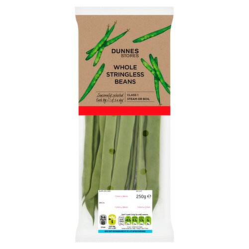 Dunnes Stores Whole Stringless Beans 250g