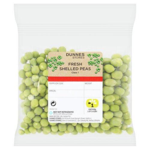 Dunnes Stores Fresh Shelled Peas 150g