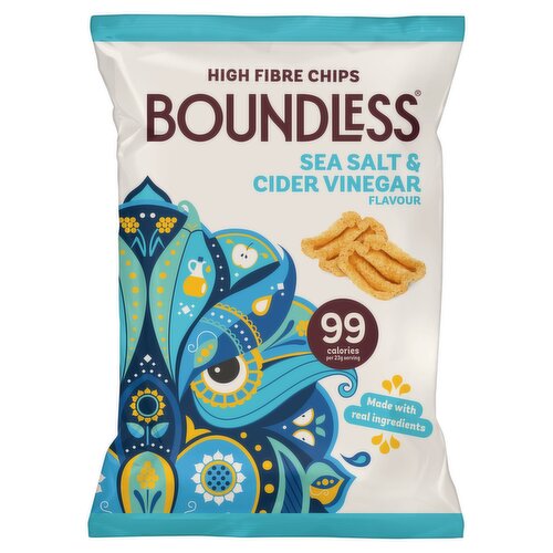 Boundless Sea Salt & Cider Vinegar Flavour High Fibre Chips 80g