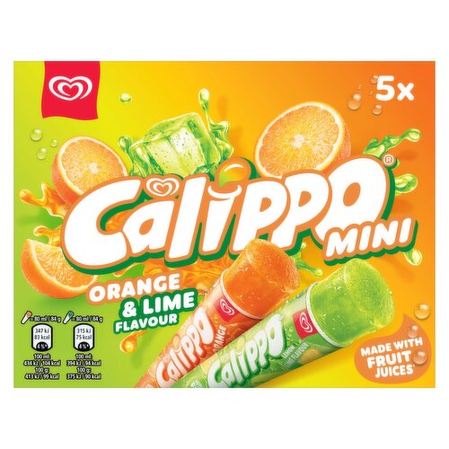 Heartbrand Calippo Mini Ice Lollies Orange & Lemon-Lime 5x 80 ml