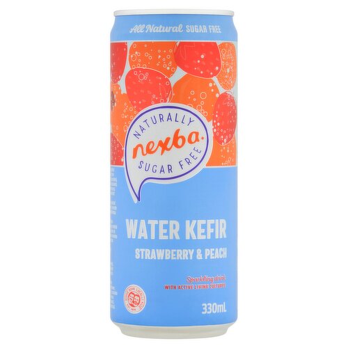 Nexba Strawberry & Peach Water Kefir 330ml