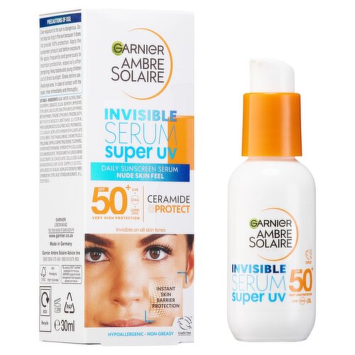 Garnier Ambre Solaire Super UV Face SPF 50+ Invisible Face Protection Serum 30ml