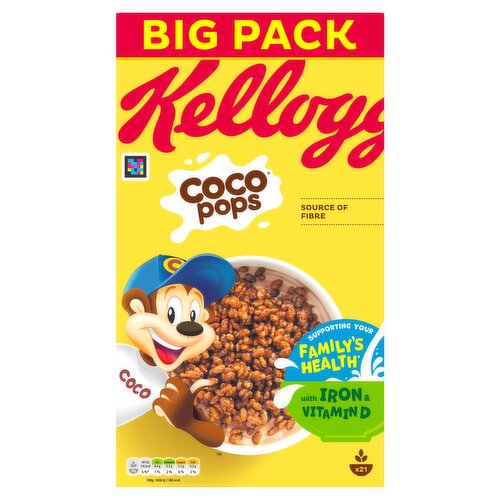 Kellogg's Coco Pops Chocolate Breakfast Cereal 650g