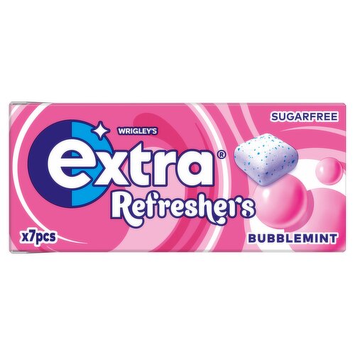 Extra Refreshers Bubblemint Sugar Free Chewing Gum x7 Pieces