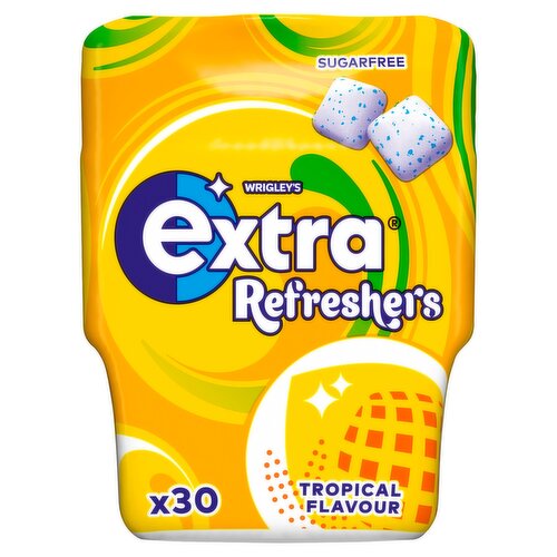 Extra Refreshers Tropical Sugar Free Chewing Gum x30 Pieces