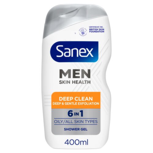 Sanex Men Skin Health Deep Clean Shower Gel 400ml