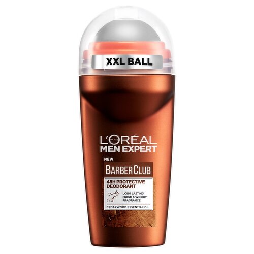 L'Oréal Men Expert Barber Club Roll-On, Anti-Perspirant with Cedarwood Oil, 50ml