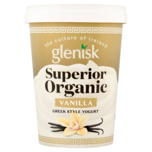 Glenisk Superior Organic Vanilla Greek Style Yogurt 450g