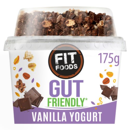 Fit Foods Vanilla Yogurt with Chocolate Granola Topper 175g