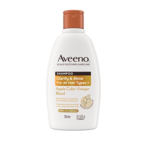 Aveeno Clarify and Shine Apple Cider Vinegar Soothing Shampoo 300ml