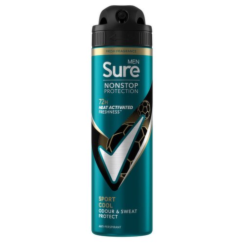 Sure Men Nonstop Protection Sport Cool Anti-Perspirant Aerosol 150 ml